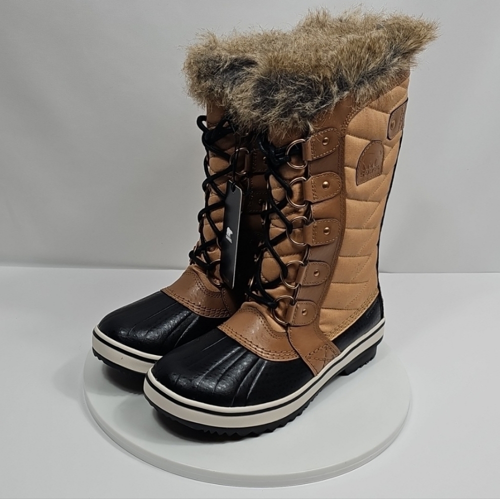NIB Sorel Tofino II Waterproof Boots Size 6 Curry Fawn Insulated Quilted Leather - Picture 10 of 15